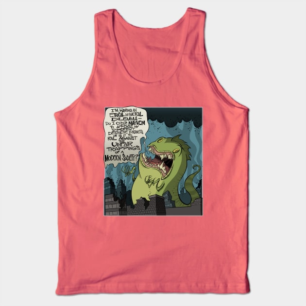 Existential Godzilla Tank Top by westinchurch